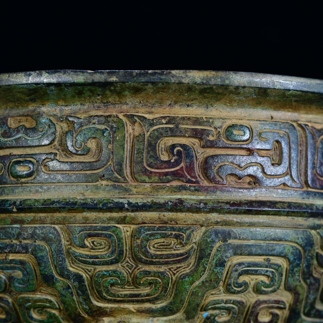珍藏 中国商周時代の青銅銘文円鼎です 青銅器 時代物 中國古美術 置物 賞物 唐物 DYW15_画像8