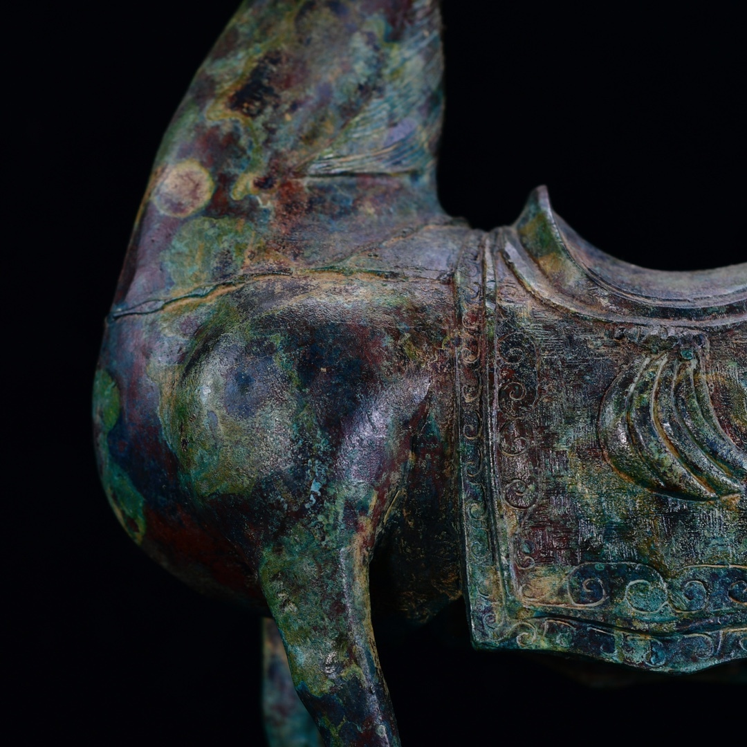 珍藏 中国戦国時代の青銅馬です 青銅器 時代物 中國古美術 置物 賞物 唐物 DYW16_画像4