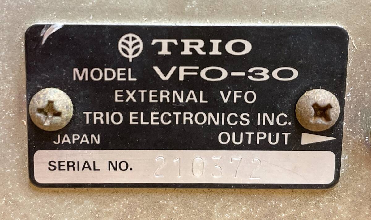 *[TRIO* Trio transceiver VFO-30] amateur radio /EXTERNAL VFO / Junk /A63-212