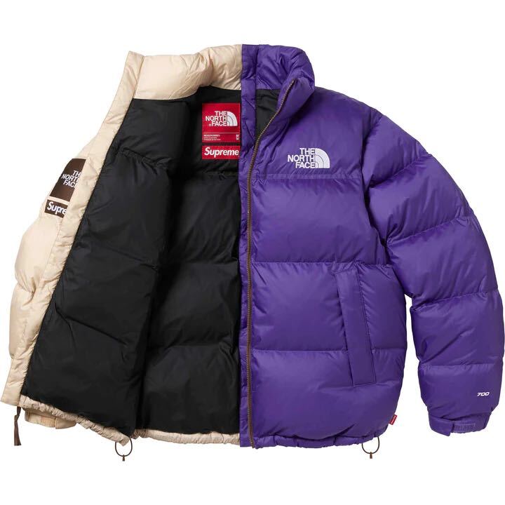 Supreme 24SS The North Face Split Nuptse Jacket Tan Lサイズ 新品未使用品_画像3