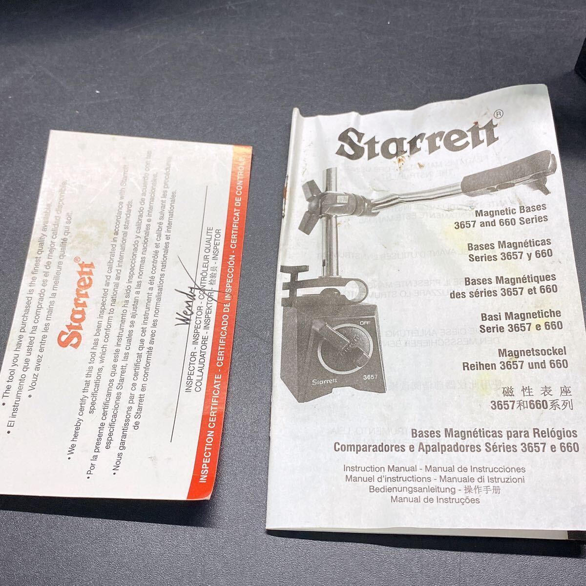 Starrett 660 マグネティックスタンド エスコ EA725T-10 測定器 マグネット 固定 計測 器具 稀少 レア 中古 現状品_画像7