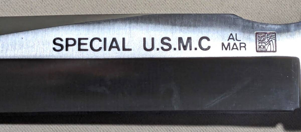 ALMAR アルマー SPECIAL U.S.M.C 馬國森 サバイバルナイフ シースナイフ ケース付 キャンプ用品 アウトドア _画像3