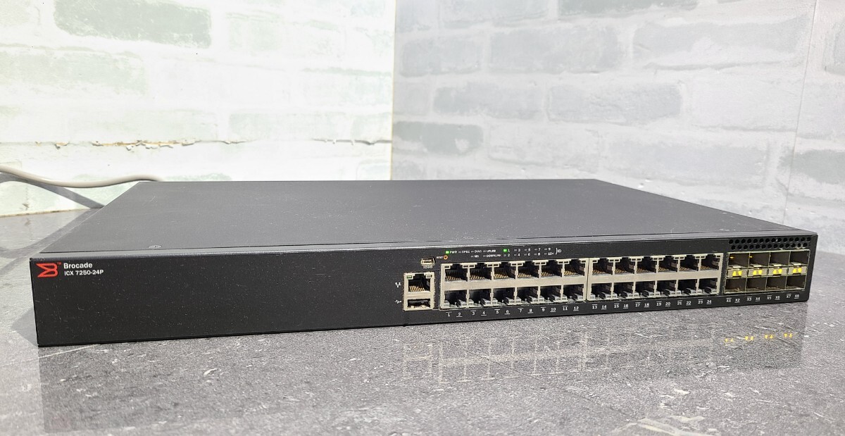 [ present condition goods ] tube 1Z113 Brocade ICX 7250-24Pi-sa net switch electrification OK