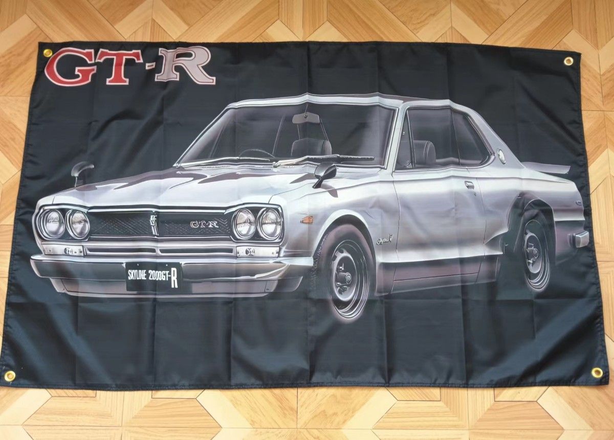 フラッグ　ハコスカ2000 GTR ポスター　T133   ガレージ装飾　バナー