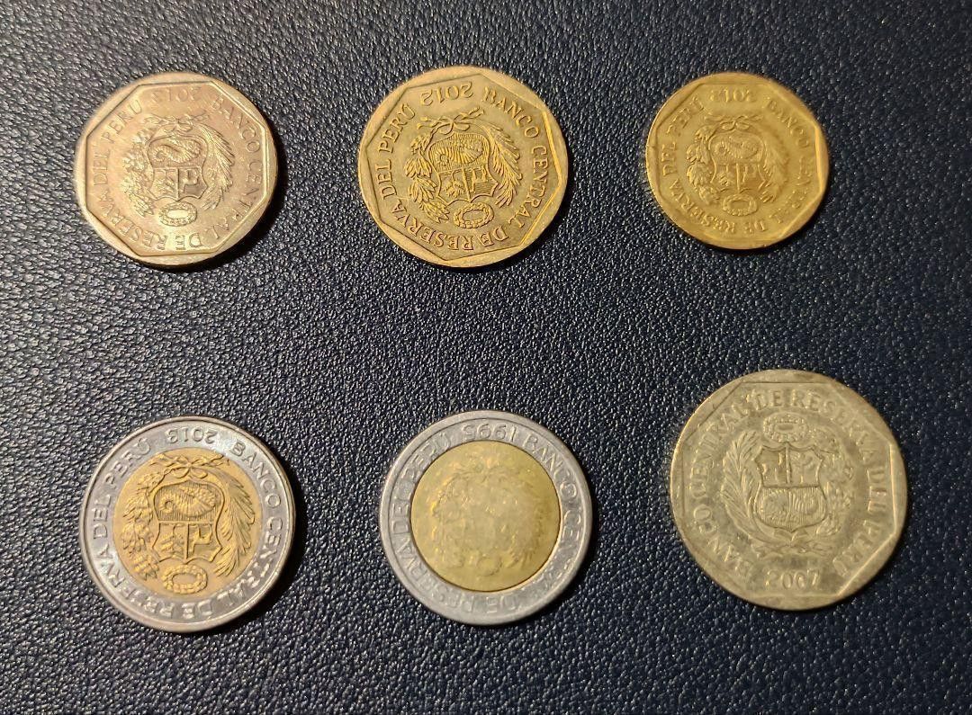 ペルーコイン ナスカの地上絵ハチドリ等 6枚セット