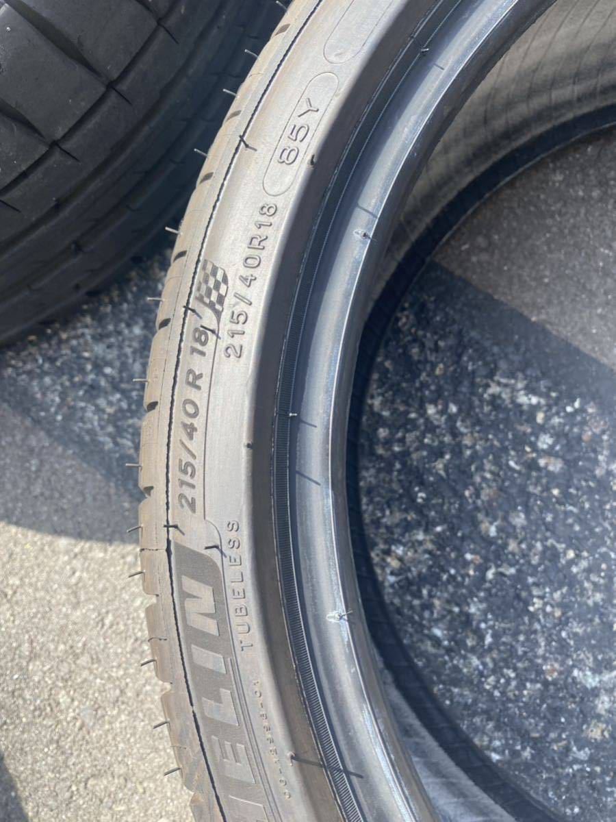 ミシュラン パイロットスポーツ4 215/40r18 85Y 4本　9.5分山　走行距離約1,000km キズ等なし　【GR86】【BRZ】_画像2