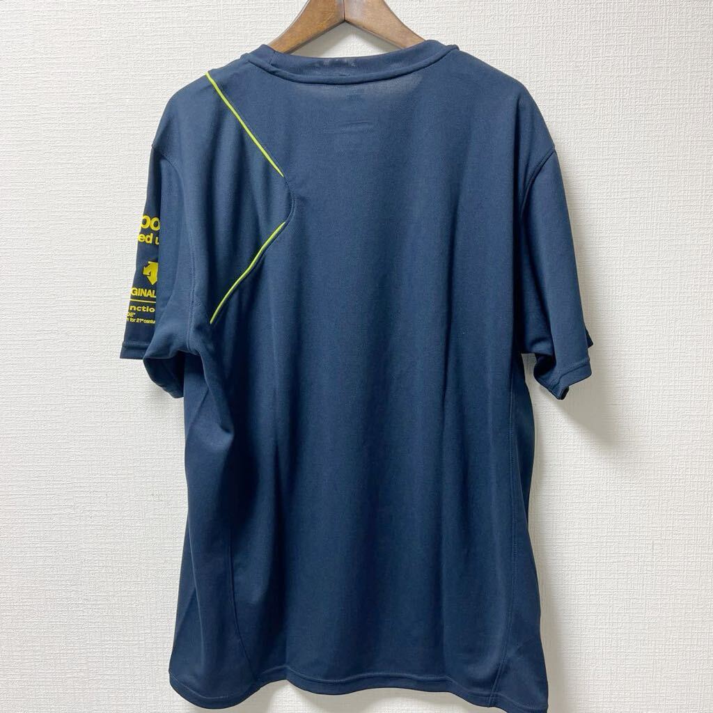 【新品】DESCENTE デサント 半袖Tシャツ プラクティスシャツ XOサイズ ネイビー ポリエステル_画像2