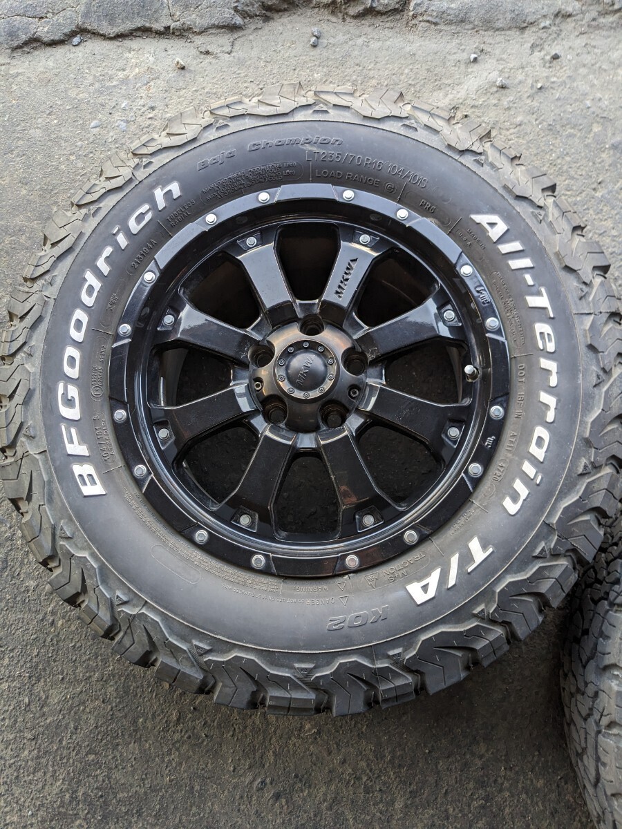 売切! MKW MK-46 16×7J +42 pcd114.3 BF Goodrich All-Terrain T/A KO2 LT235/70R16 4本 デリカD5 cx-5 cx-8 エクストレイル RAV4 の画像1