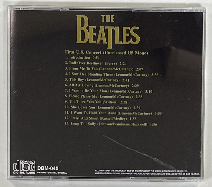 ◆BEATLES/ビートルズ◆FIRST U.S. CONCERT: UNRELEASED US MONO(1CD)DR. EBBETTS/プレス盤の画像2