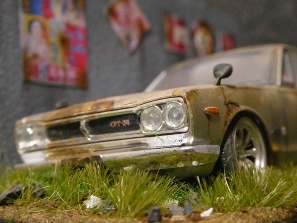  Showa Retro 1/32 NISSAN Skyline 2000GT-R Hakosuka .. geo лама конечный продукт с футляром 