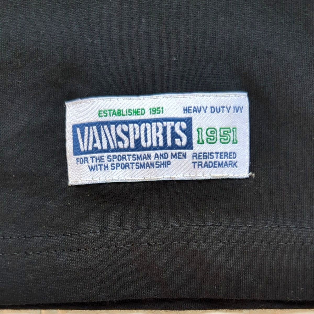 【新品】タグつき　VAN SPORTS　ヴァンスポーツ　長袖Tシャツ　メンズ　サイズL　ブラック　黒　ロンT　ロゴタグ　抗菌防臭