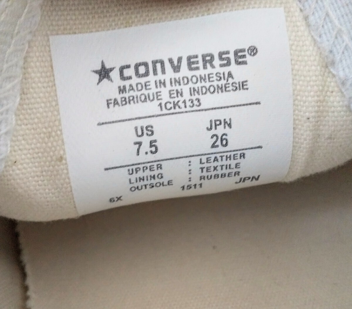 ◎ 正規品 CONVERSE JACK PURCELL SLIP-ON SUEDE/コンバース ジャックパーセル スリッポン スエード WHITE JPN/26.0㎝ スリップオン 1CK133_画像10