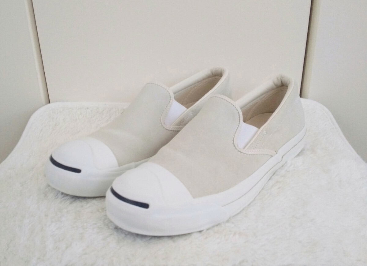 ◎ 正規品 CONVERSE JACK PURCELL SLIP-ON SUEDE/コンバース ジャックパーセル スリッポン スエード WHITE JPN/26.0㎝ スリップオン 1CK133_スリッポン／スエードタイプ