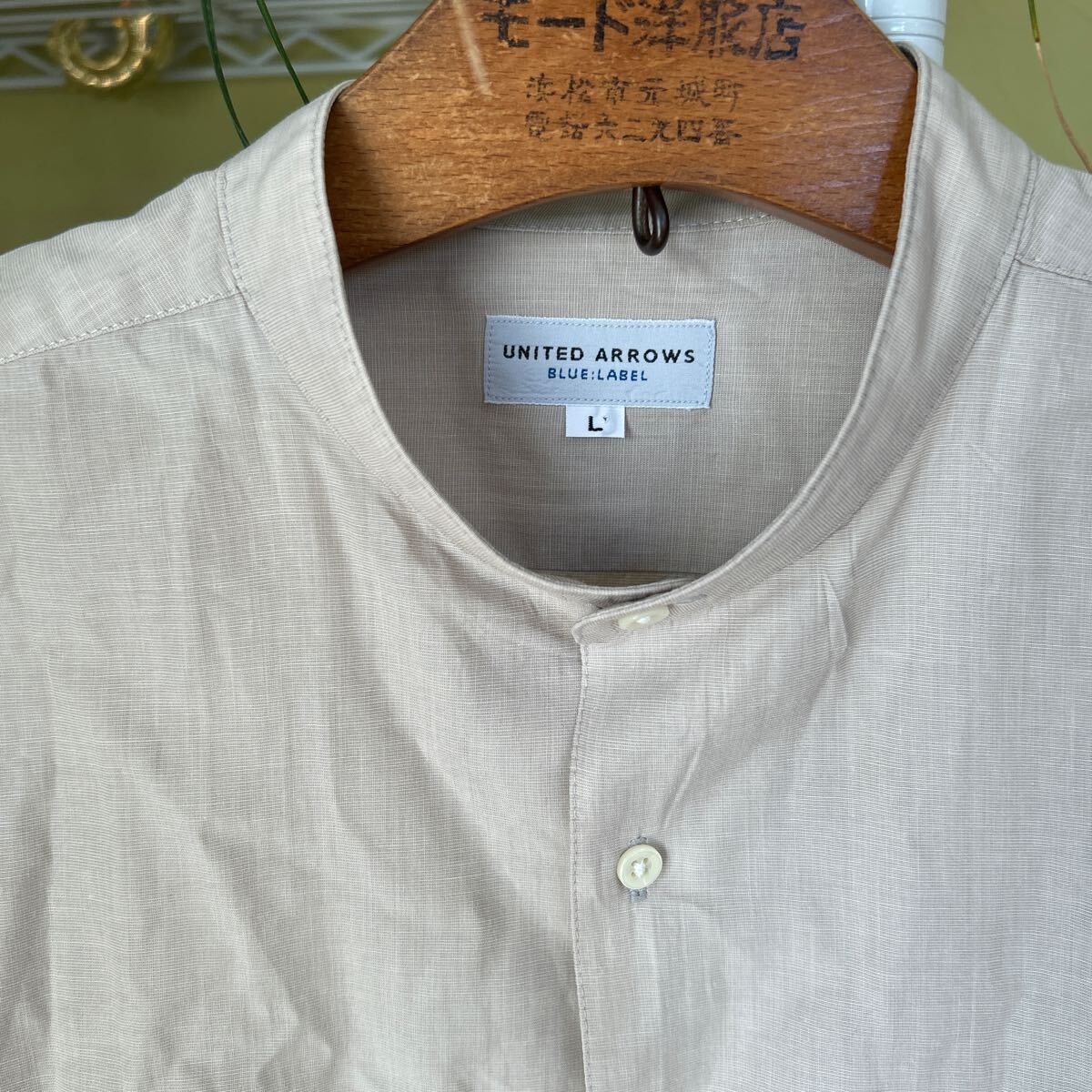 日本製　ユナイテッドアローズ　ドレスシャツ　薄茶　LXL_画像3
