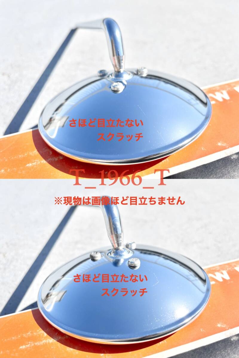 【A-品】70s当時物NOS SUPERIOR(スーペリア)ラウンドミラー 10"ロング クランプ付属2本セットの画像8