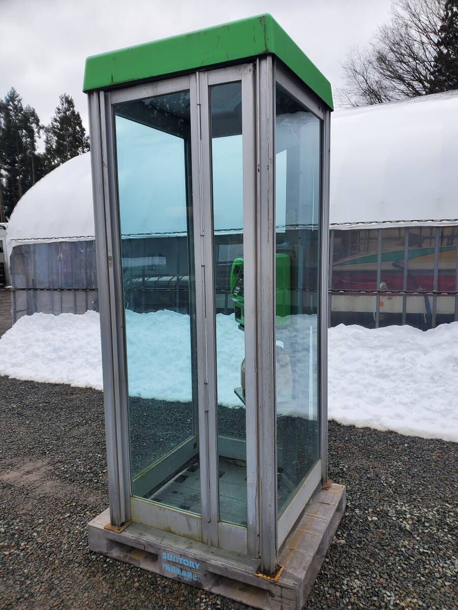  Akita prefecture north part Japan electro- confidence telephone ( stock )NTT telephone box public telephone . Showa Retro Heisei era the first period Bubble at that time 80 period automobile telephone shoulder ho n telephone card 