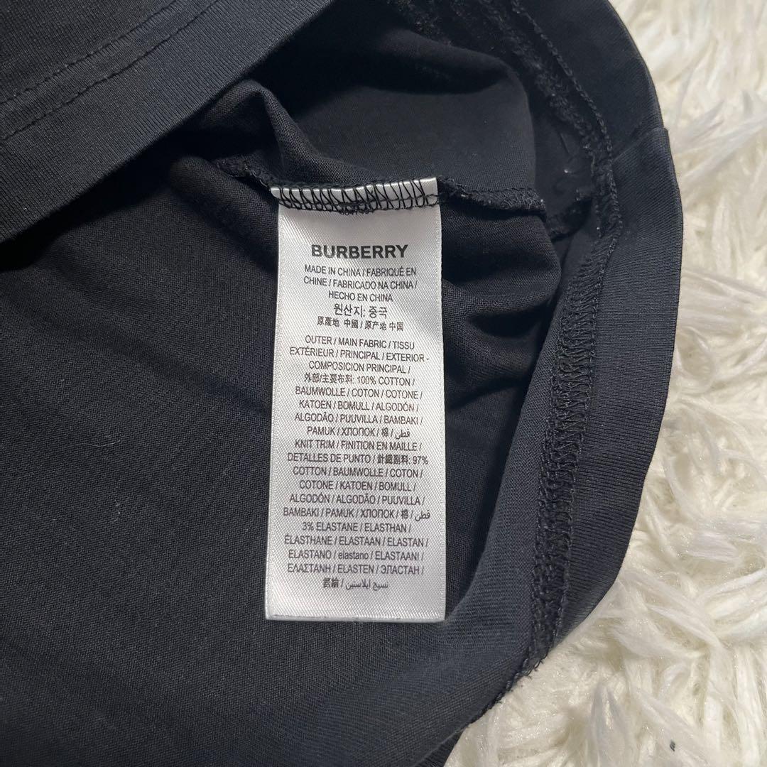 現行!! Burberry バーバリー Tシャツ XLサイズ 現行 TBロゴ ラバーロゴ 黒 ブラック オーバーサイズ ビッグシルエット 大きいサイズ_画像7