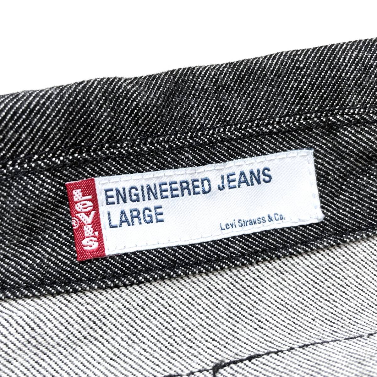 2000'S～ リーバイス エンジニアドジーンズ Levi's ENGINEERED 袖立体デザイン 先染めブラックデニムGジャン sizeL (ビンテージ RED LVC XX_画像4