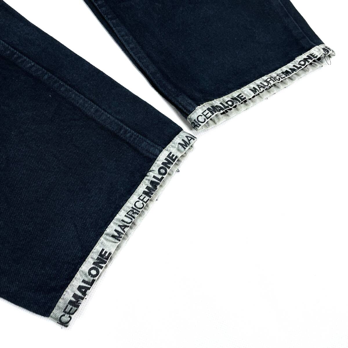 1990'S～ モーリスマローン MAURICE MALONE 5ポケット ブラックデニム バギーパンツ size32 (ビンテージ 40ACRES クロスカラーズ GUESS_画像8