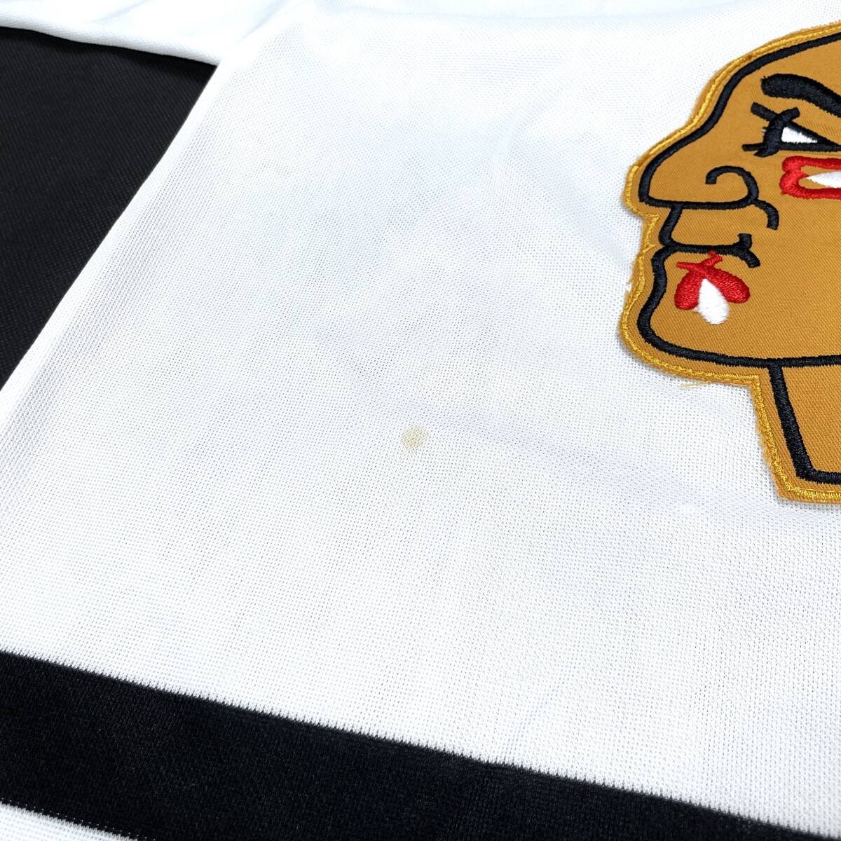 1990\'S~ America made CCM NHL Chicago black s Hawk s hockey shirt sizeM ( Vintage KINGS Raider sJORDANdoja-sSTARTER