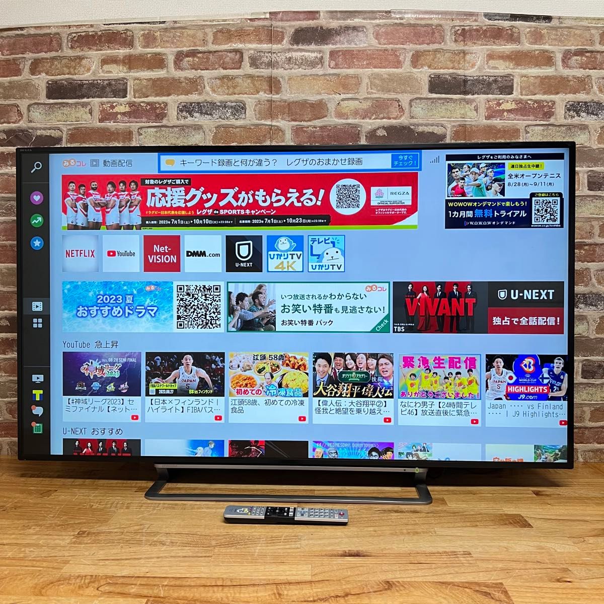 東芝 49インチ 4K 液晶テレビ REGZA 49G20X HDD 2番組同時録画対応