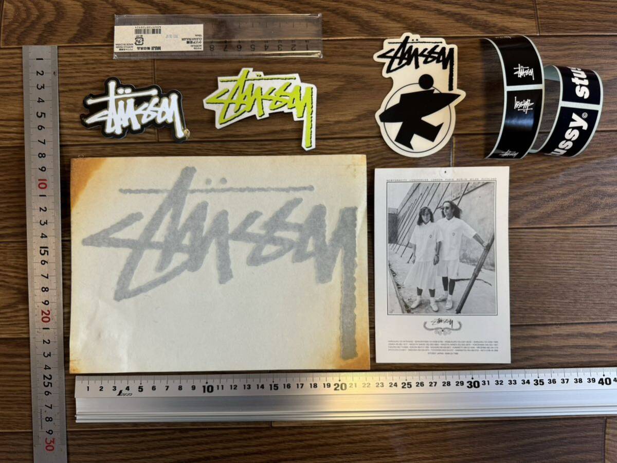 STUSSY OLD 黒タグ ステッカー SETシール ヴィンテージ オールドステューシー S2C 当時モノ 非売品 surf サーフSK8 スケボー¥1 サーフマンの画像1