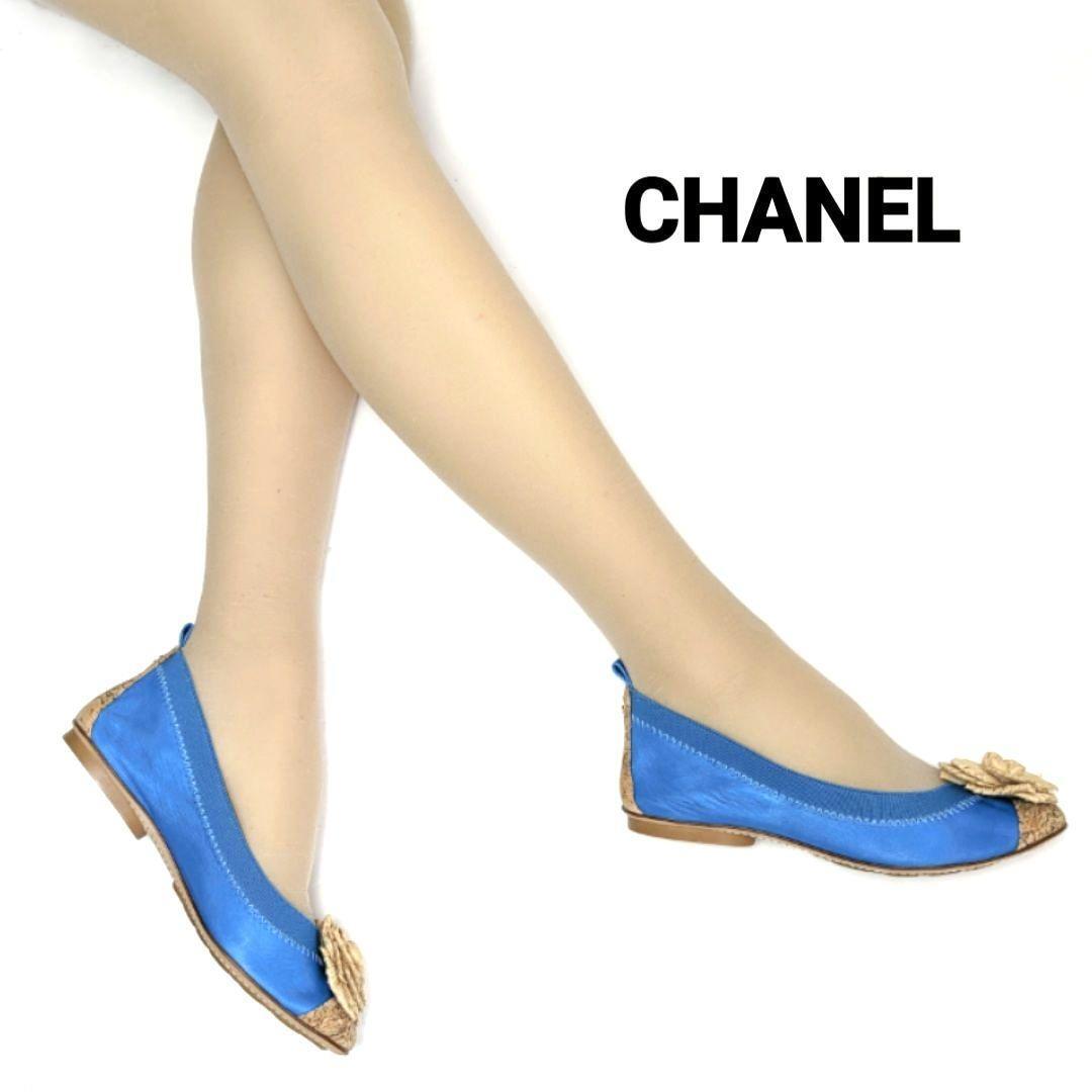 未使用さんCHANELシャネル　カメリア　バレエシューズ　35.5C_画像2