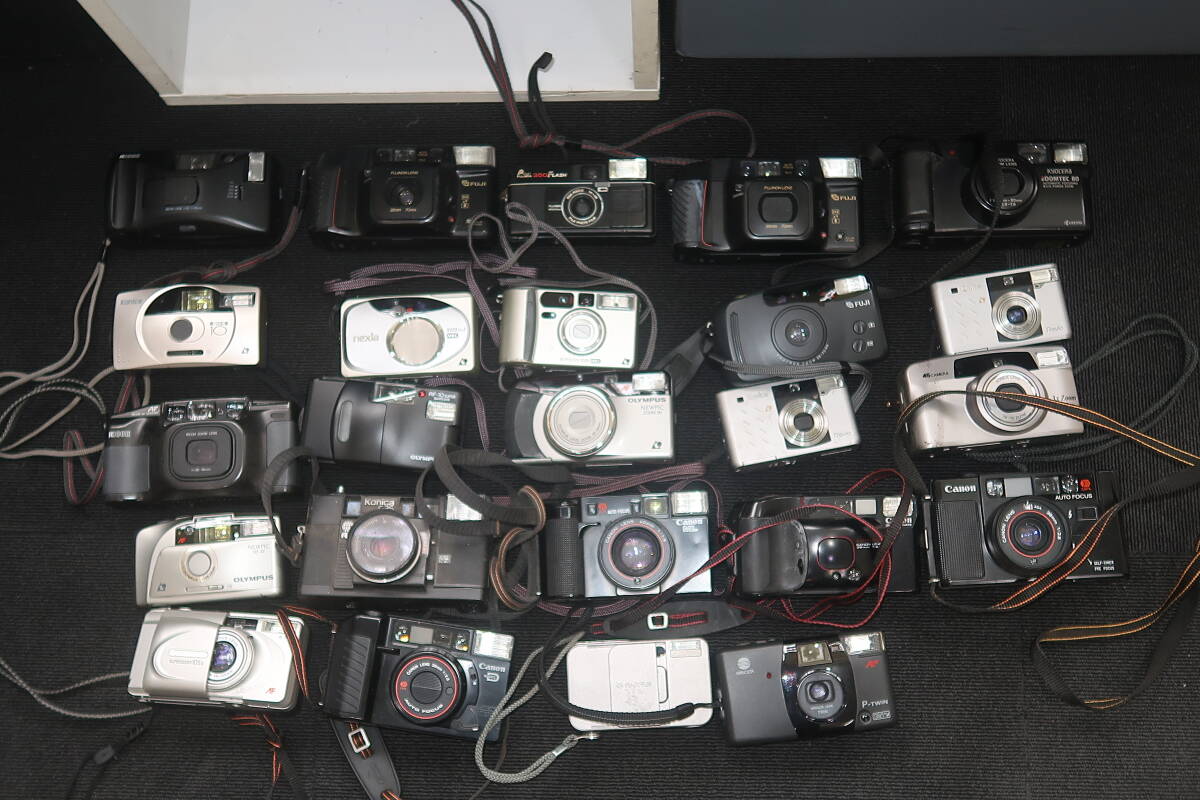 1 jpy ~ Junk compact film camera compact camera etc. various together ①