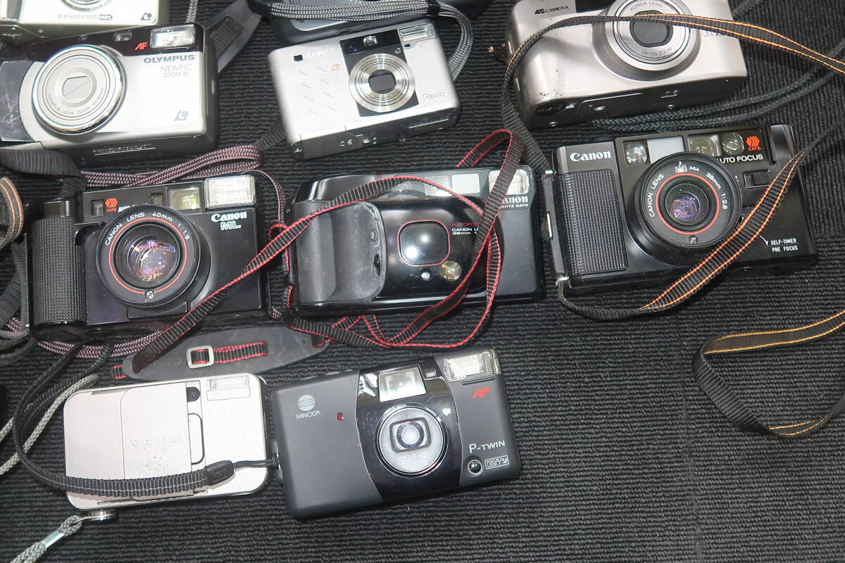 1 jpy ~ Junk compact film camera compact camera etc. various together ①