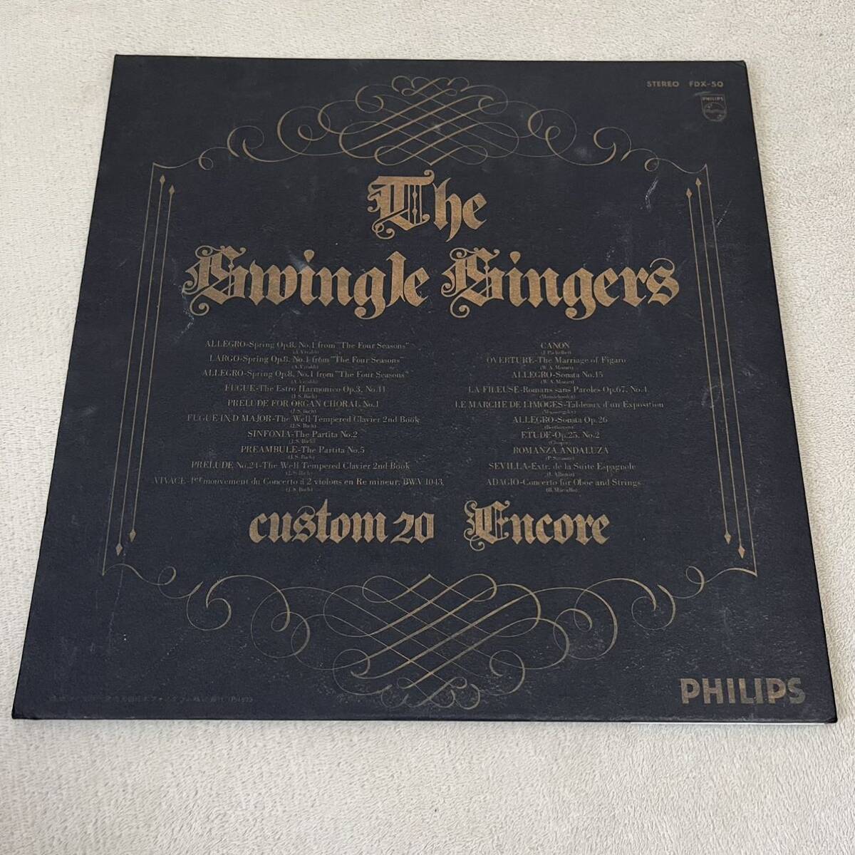 【国内盤帯付】THE SWINGLE SINGERS CUSTOM20 スイングルシンガーズ カスタム20アンコール / LP レコード / FDX50 / 洋楽ポップス_画像2
