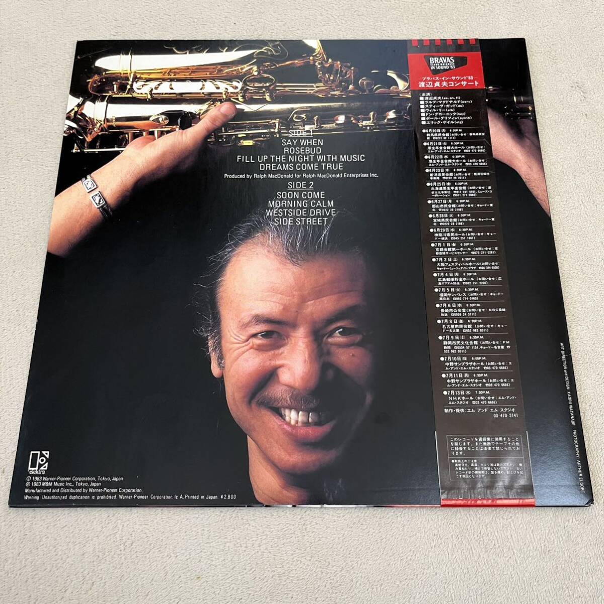 【帯付】渡辺貞夫 FILL UP THE NIGHT SADAO WATANABE / LP レコード / P13017 / ジャズ /_画像2