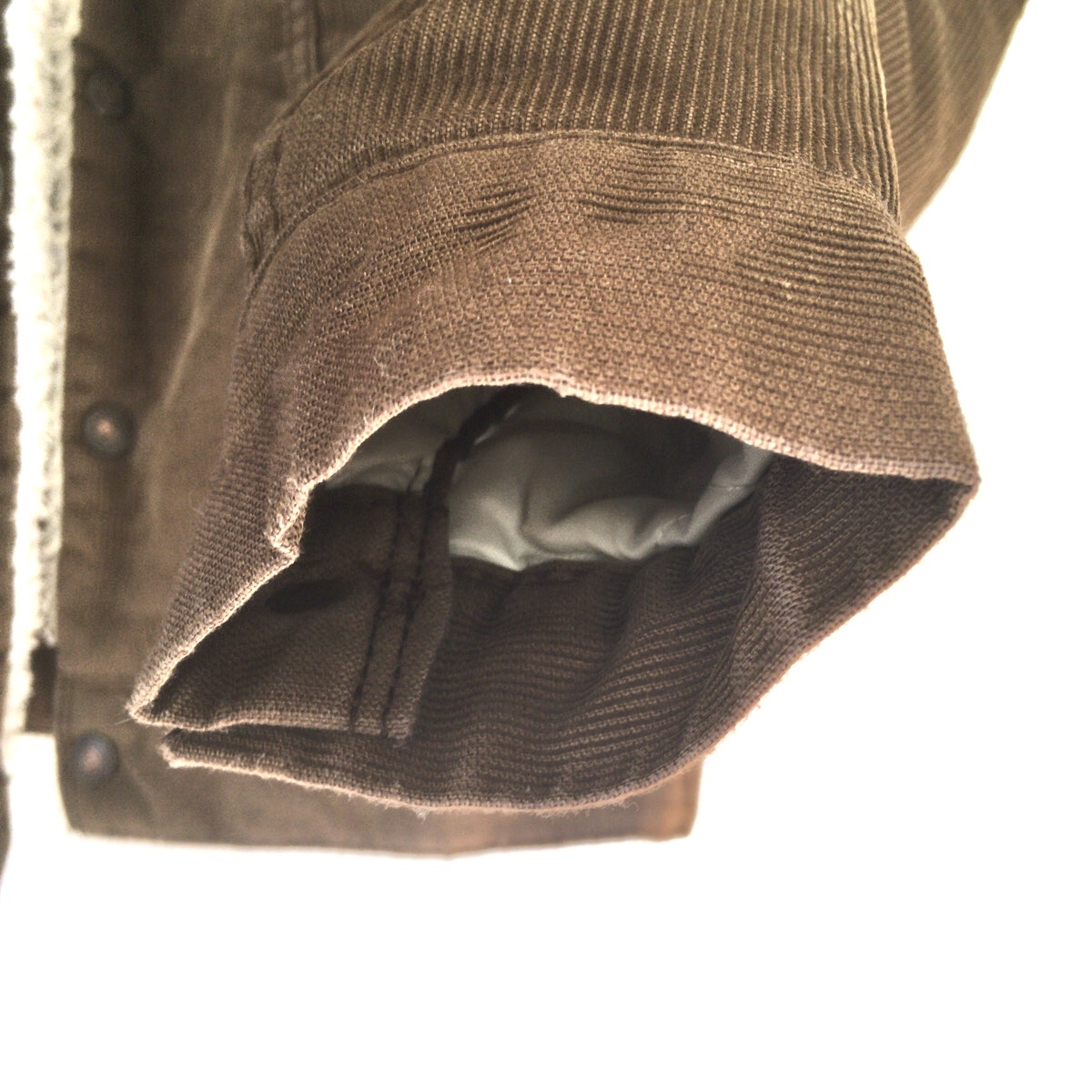 【送料無料】Levi's(リーバイス) ボアコーデュロイ ジャケット サイズ36(Mサイズ165～175cm程度) ブラウン(茶色) 80年代Levisビンテージ_袖口はスレがあります。