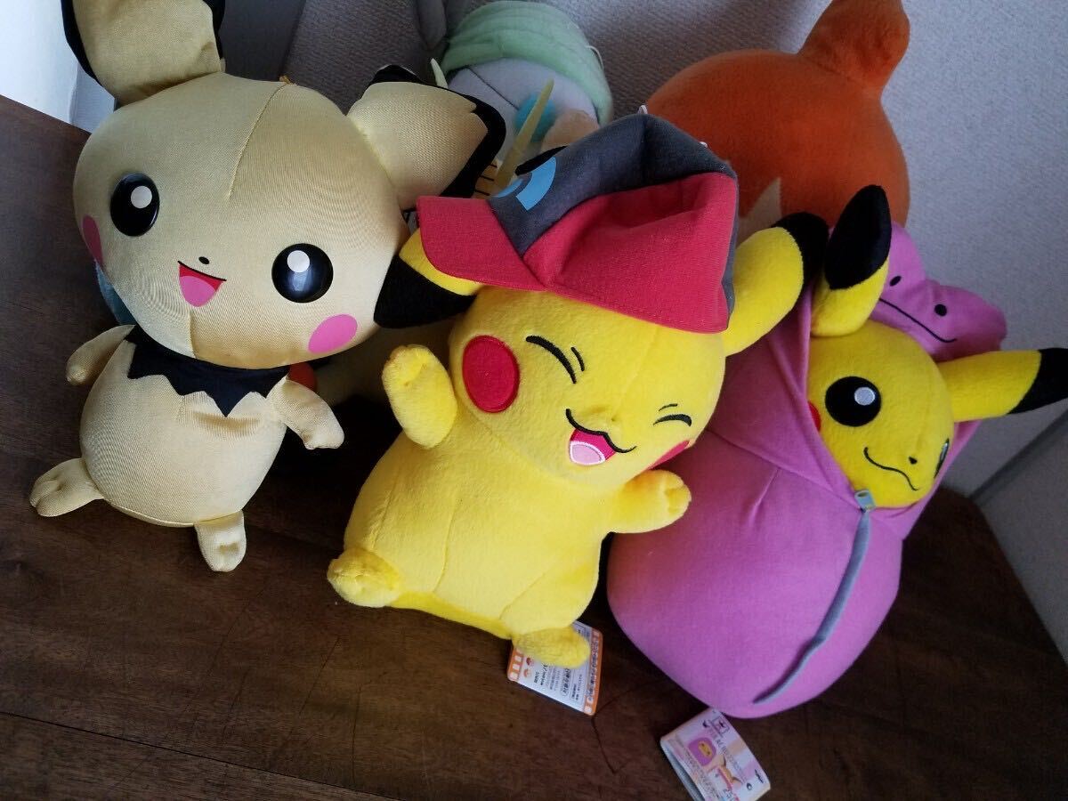 当時物 ポケモン ぬいぐるみ まとめて セット ピカチュウ 初期 初代 旧 ポケットモンスター ミニ サイズ BANDAI NINTENDO POKEMON 景品 _画像4