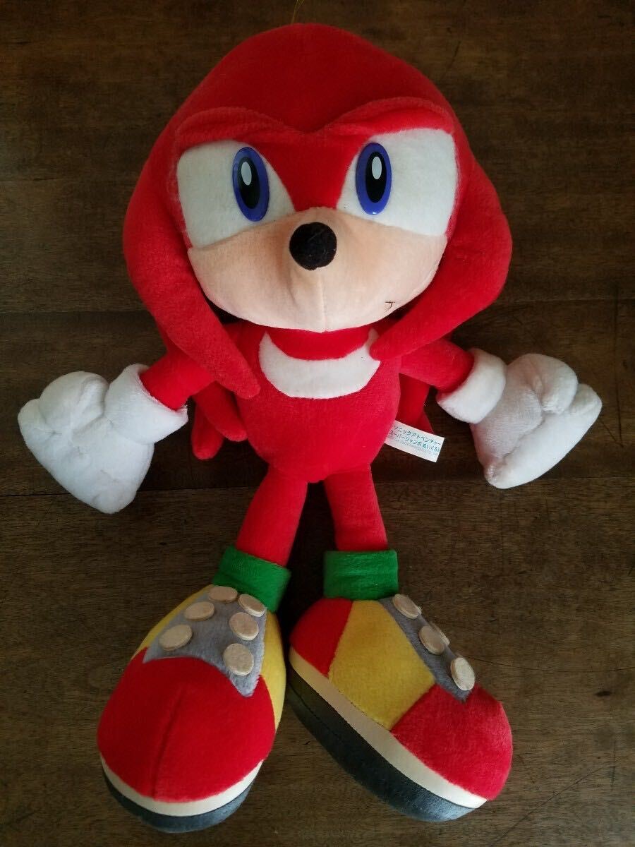 当時物 希少 貴重 レア ナックルズ スーパー ジャンボ ぬいぐるみ ソニック アドベンチャー SEGA セガ 90s Sonic Adventure Knuckles 景品の画像1