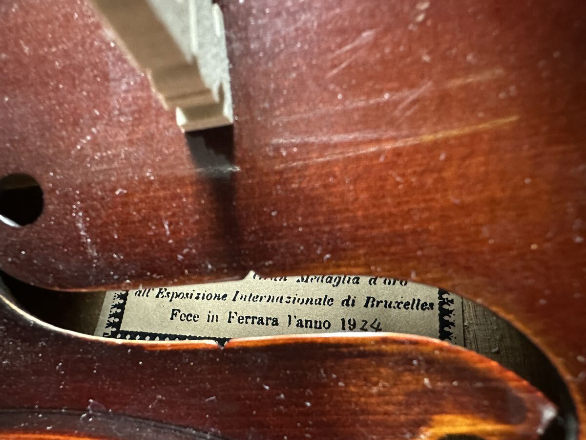 虎杢　バイオリン　4/4 イタリア　フェラーラ　1924年 アンティーク Soffritti Ettore オールド　骨董　音大　オーケストラ　ヴィンテージ_画像10