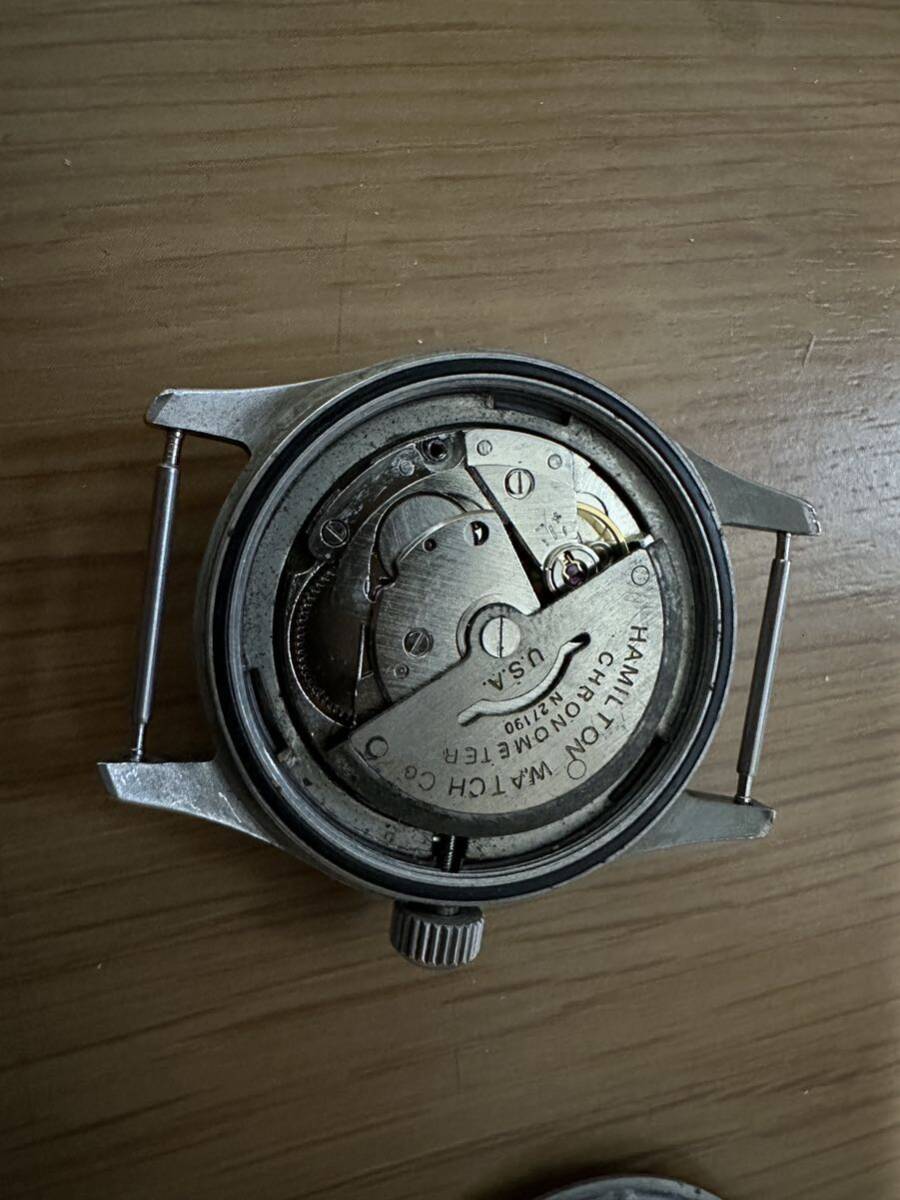 軍用時計 自動巻き式 ハミルトン アンティーク 腕時計 メンズ 機械式 アメリカ軍 ベトナム戦争 ミリタリーウォッチ カーキの画像5