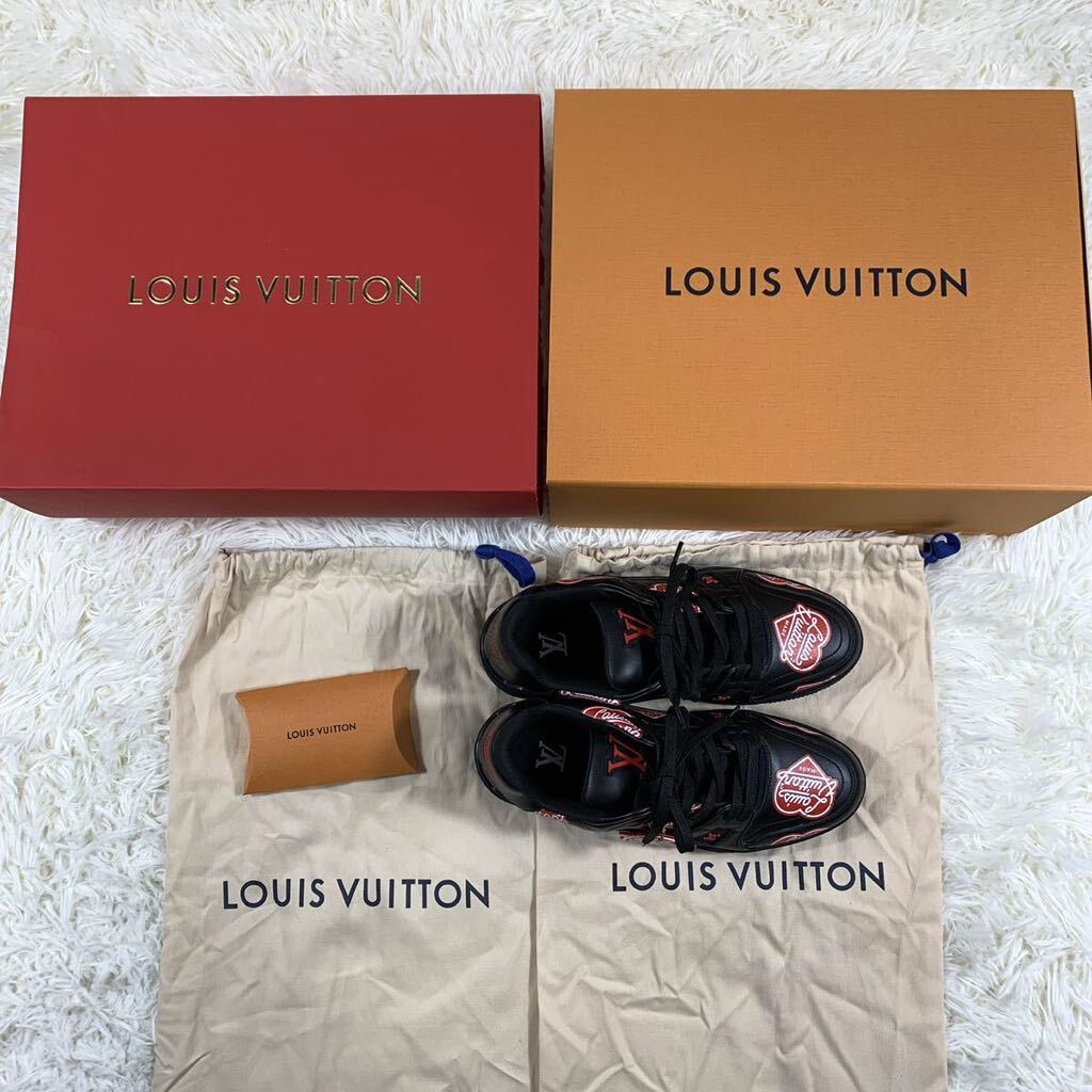 ほぼ未使用 春のオシャレ 希少 LOUIS VUITTON ×NIGO ルイヴィトン ニゴ スニーカー 22AW 6 1/2 25.5cm コラボ限定モデル 付属品画像全て_画像2