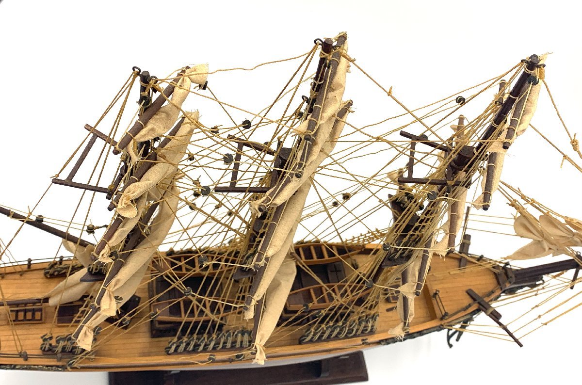 □★船の模型 CUTTY SARK 1870 中古品 横60cm幅10cm高さ40cm (S0302)の画像7