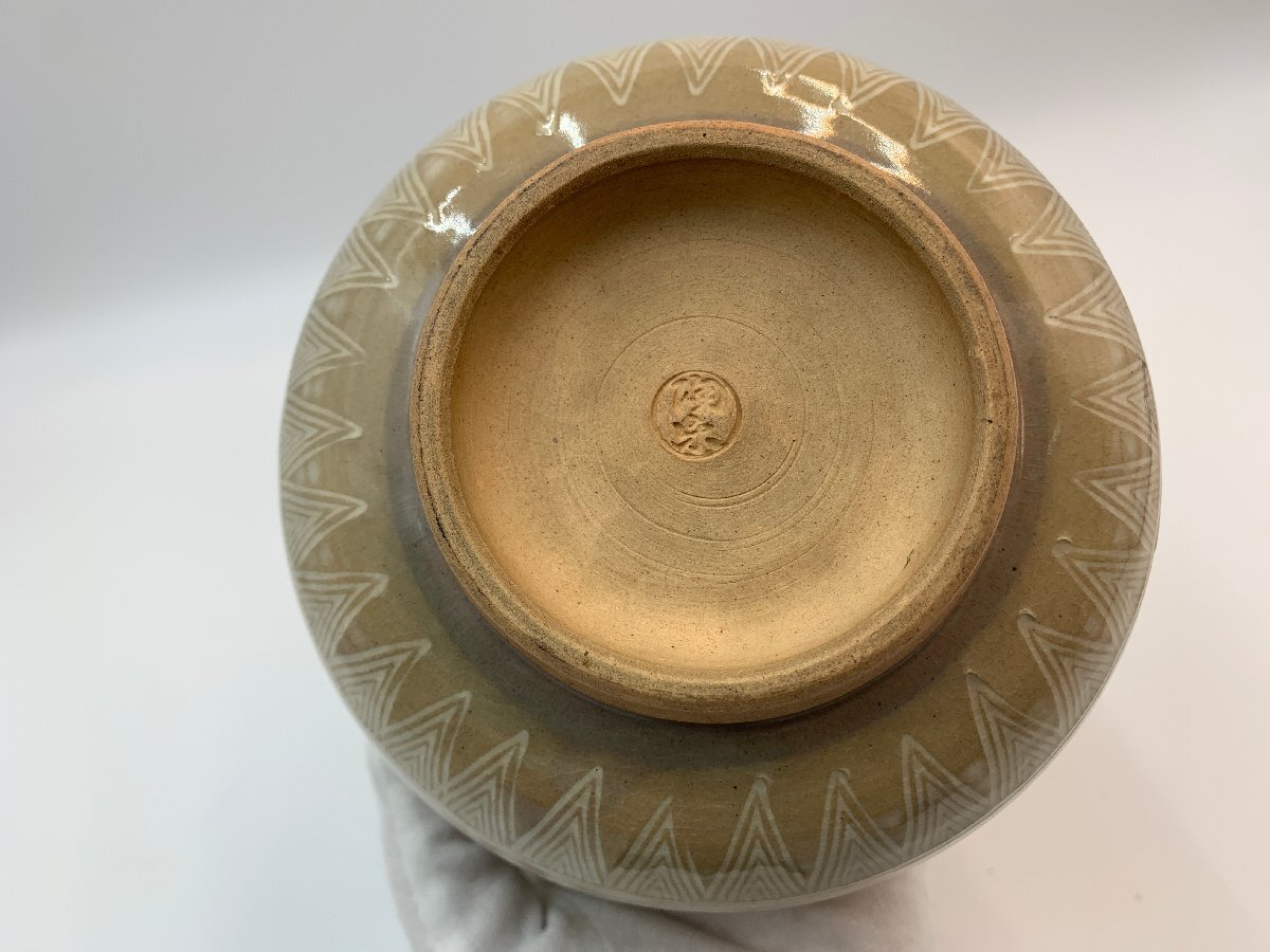 □★【保管品】京焼 陶楽 陶器 華紋はんこ どんぶり茶碗 美品 (S0313)_画像4