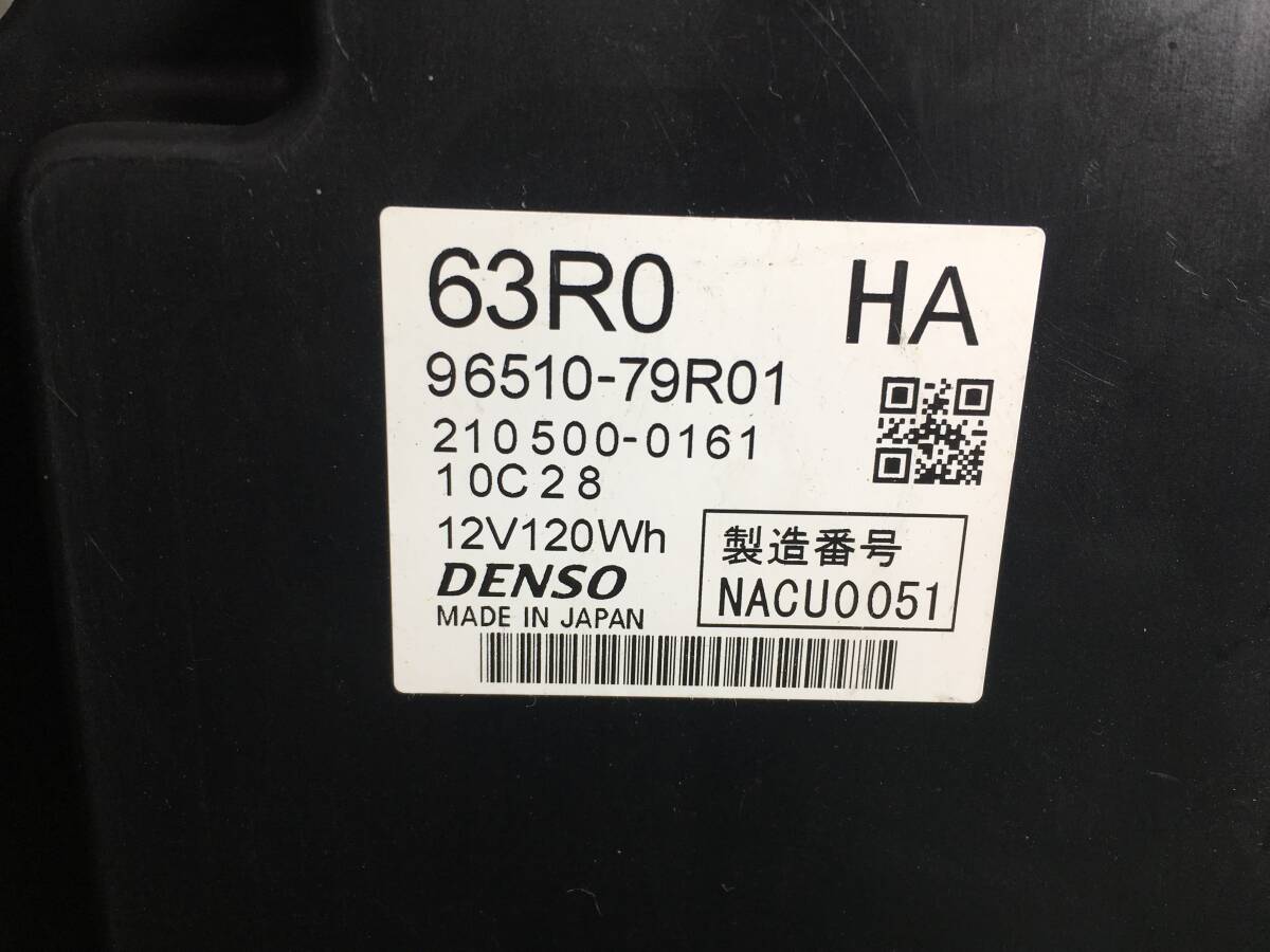 417-A0201 ★ スペーシア ハイブリッド MK53S リチウムイオンバッテリー 2カプラ 3P 10P DENSO 63R0 HA 96510-79R01 12V 120Wh 未テスト_画像7