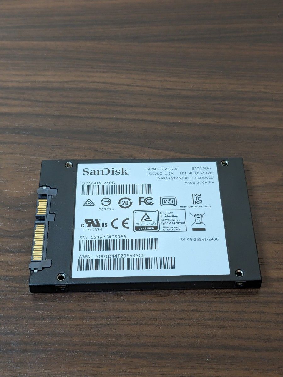 SanDisk 2.5インチSSD 240GB SSD PLUS SDSSDA-240G-J25C