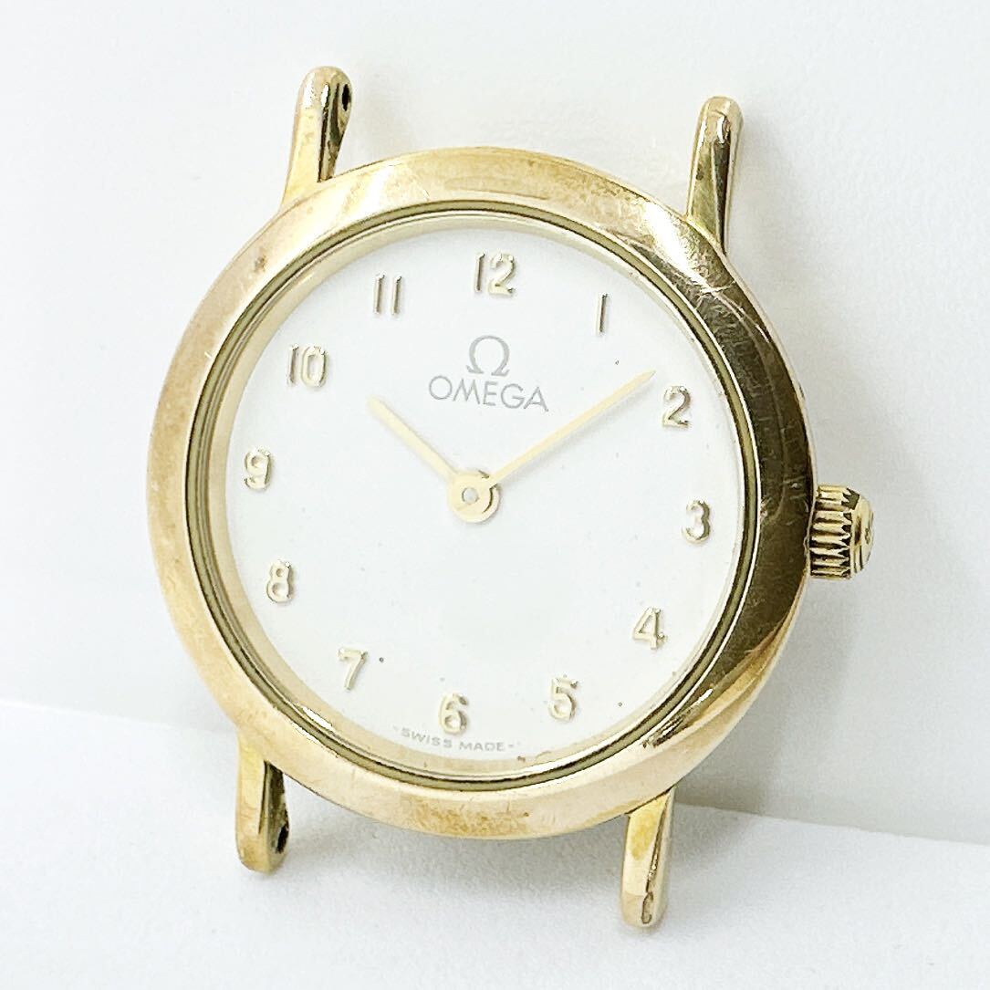 03215 オメガ OMEGA デビル DE VILLE レディース 腕時計 クォーツ 電池式 QZ ゴールドカラー ケースのみ