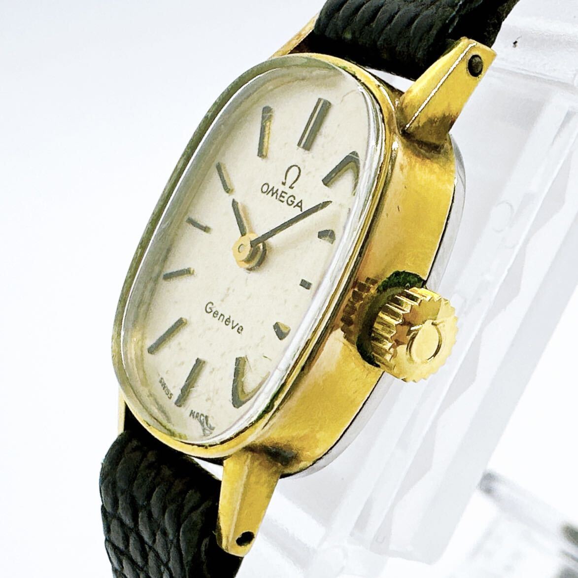 03157 オメガ OMEGA ジュネーブ Geneve レディース 腕時計 手巻き ゴールドカラー アンティーク ヴィンテージ_画像2