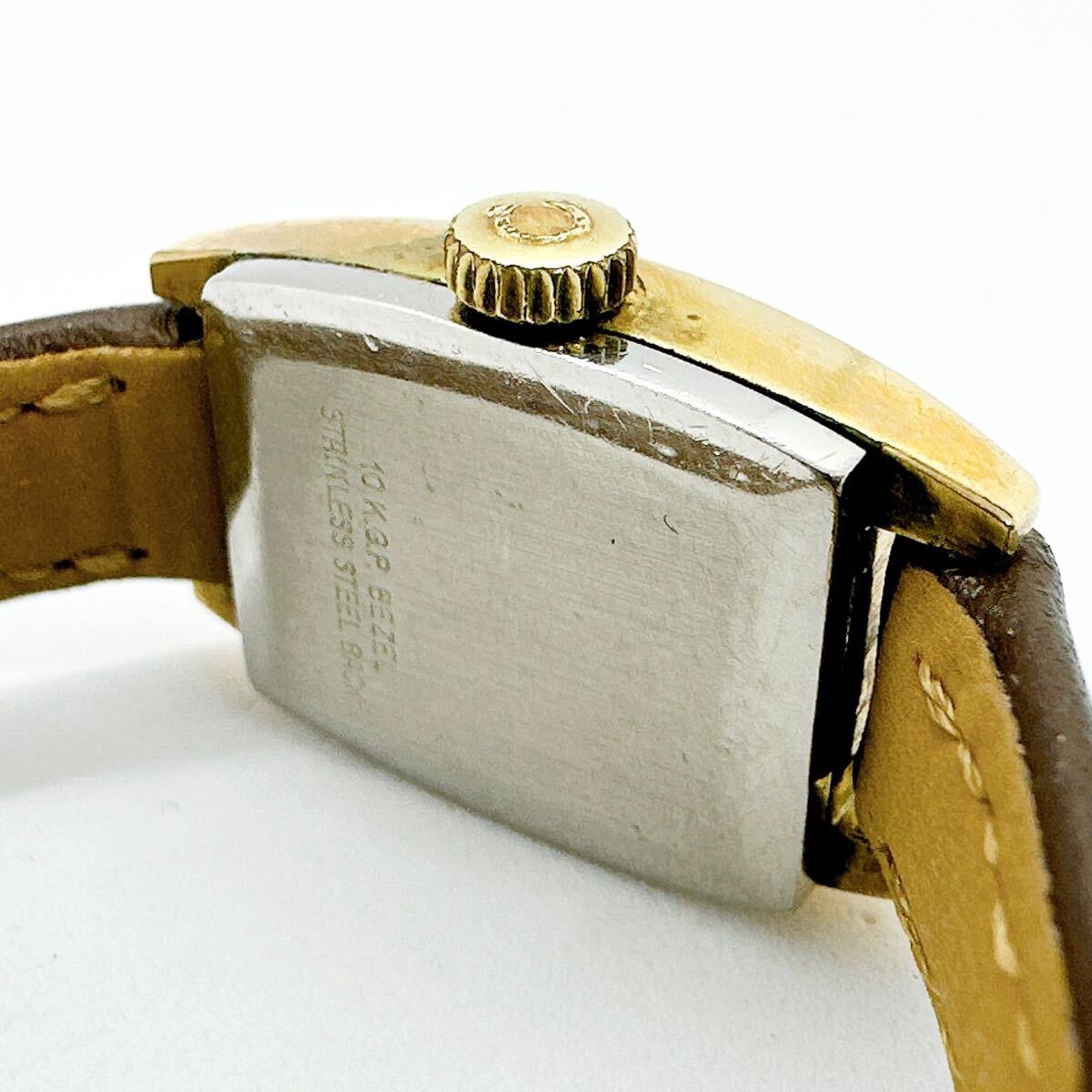 03223 オメガ OMEGA 稼働品 レディース 腕時計 手巻き ゴールドカラー アンティーク ヴィンテージの画像6