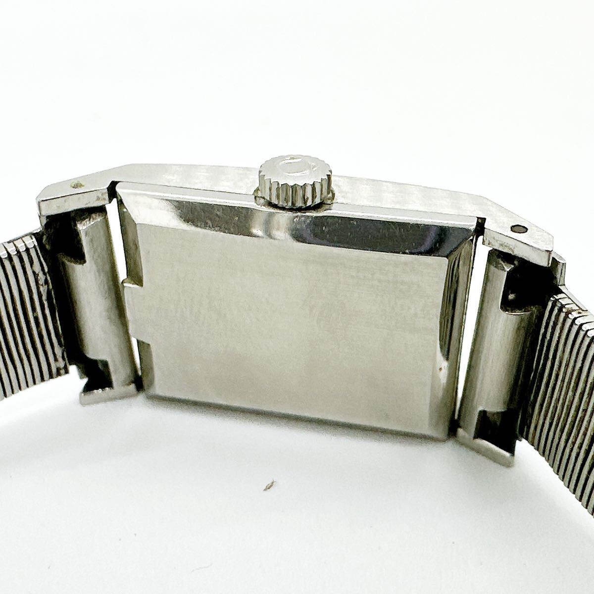 03318 オメガ OMEGA 稼働品 デビル DE VILLE レディース 腕時計 手巻き レクタンギュラー シルバーカラー アンティーク ヴィンテージの画像6