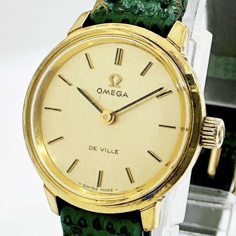 03221 オメガ OMEGA 稼働品 デビル DE VILLE レディース 腕時計 手巻き ゴールドカラー アンティーク ヴィンテージ_画像1
