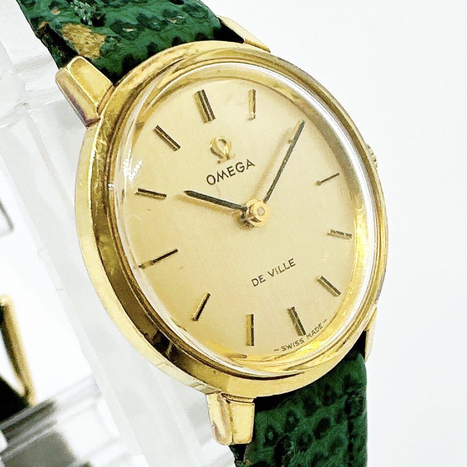 03221 オメガ OMEGA 稼働品 デビル DE VILLE レディース 腕時計 手巻き ゴールドカラー アンティーク ヴィンテージ_画像3