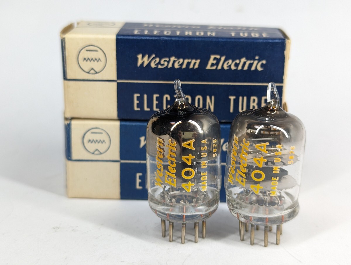 17499　Western Electric　404A　同一コード　2本　未使用　1958年第　真空管