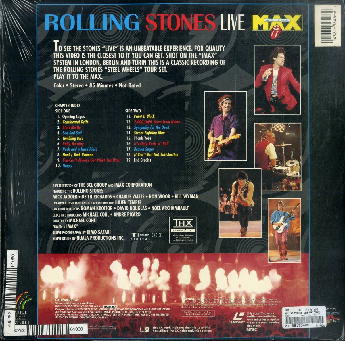 B00180372/LD/ローリング・ストーンズ「Rolling Stones LIVE at the MAX」の画像2