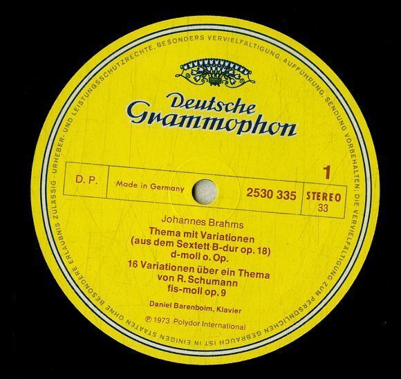 A00586935/LP/ダニエル・バレンボイム「Brahms / Variationen Fur Klavier」_画像3